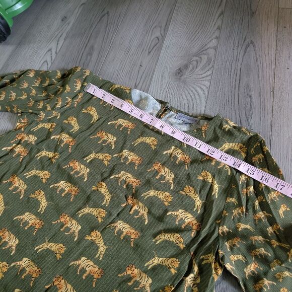 Anthropologie Conditions Apply Luisetta Tiger Print Tunic Dress Size Medium - Picture 5 of 10